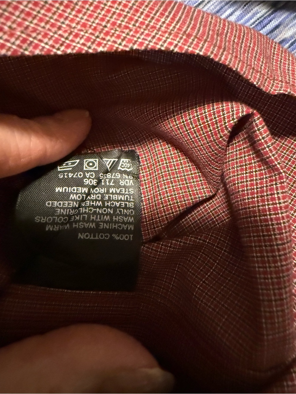 Nautica Men's Long-Sleeve Dress Shirt in Wine - Picture 6 of 7